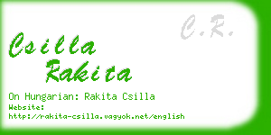 csilla rakita business card